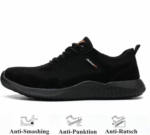Safety Shoes for Men Steel Toe Shoes Women Lightweight Slip Non Breathable Industrial Work Shoes in Saudi Arabia