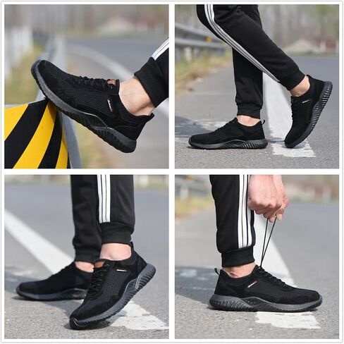 Safety Shoes for Men Steel Toe Shoes Women Lightweight Slip Non Breathable Industrial Work Shoes in Saudi Arabia