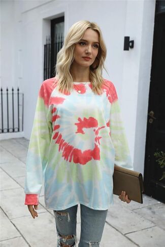 سويت شيرت نسائي من Famulily كاجوال بأكمام طويلة ورقبة دائرية مقاس S-XXL in Kuwait