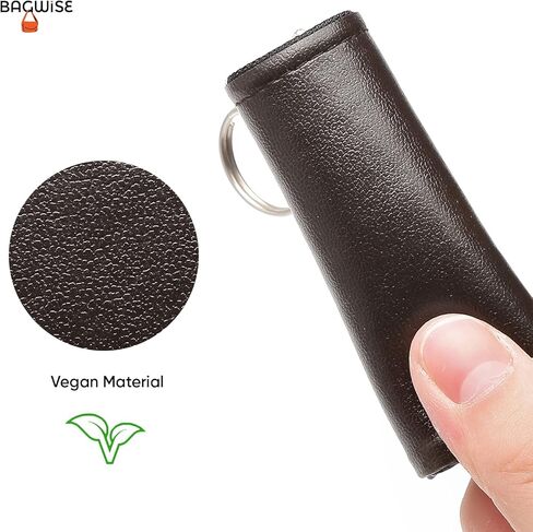 محفظة النقود المعدنية، حقيبة تغيير محفظة العملات المعدنية، حامل تغيير المحفظة، حقيبة عملات معدنية صغيرة من الجلد النباتي بسحاب (أسود) in Kuwait