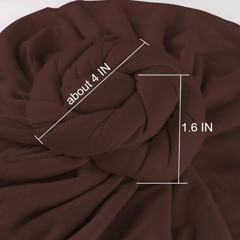 Ababalaya 100% أغطية رأس عمامة أنيقة بطبقة مزدوجة مربوطة مسبقًا للنساء قبعات كيميائية معقودة مسبقًا in Kuwait