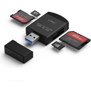 TXY 4 in 1 Card Reader USB2.0 to SD Micro SD TF MS MMC M2 Cardreader for Laptop PC Smart Card Reader SD Card Reader 4 in 1 Card Adapter (Black) in Kuwait
