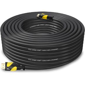 كابل Postta HDMI (50 قدم أزرق) HDMI 2.0V يدعم 4K 2160P، 1080P، ثلاثي الأبعاد، إرجاع الصوت وإيثرنت - حزمة واحدة in Kuwait