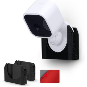 BRAINWAVZ Adhesive Wall Mount for Blink Mini Camera, 2 Pack, No Hassle Holder, Strong 3M VHB Tape, No Screws, No Mess Install, Bracket Stand (White)