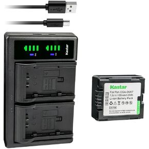 بطارية Kastar قطعة واحدة وشاحن USB LTD2 متوافق مع Hitachi DZ-GX3200، DZ-GX3300، DZ-GX5300، DZ-GX5000A، DZ-GX5020، DZ-HS300، DZ-HS300A، DZ-HS300E، DZ-HS301E، DZ-HS301SW، DZ-HS303، DZ-HS303A in Kuwait