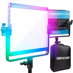 دراكاست سلسلة اكس LED500 - اضاءة فيديو LED RGB وثنائية اللون 2800-8000 كلفن | تحكم في التطبيق | قابل للتعتيم 0-100% | CRI & TLCI 96+ | لوحة بطارية NP-F مزدوجة in Kuwait
