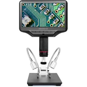 مجهر رقمي AD407 7 بوصة بشاشة LCD 1080P HDMI مع تكبير 270X، أداة محمولة لفحص PCB، إصلاح الهاتف ولحام SMD/SMT/BGA in Kuwait