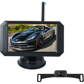 مجموعة الكاميرا العكسية للإرسال اللاسلكي الرقمي من YIMU، شاشة IPS عالية الدقة مقاس 5 بوصات، كاميرا رؤية ليلية عالية الدقة IP69، تركيب حامل لوحة الترخيص بنفسك in Kuwait