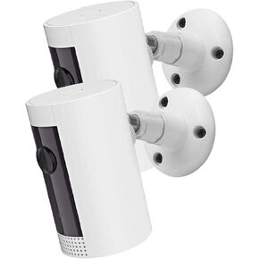 Highmoutain 2 Pack Adjustable Mounting Bracket Compatible with Ring Stick Up Cam Wired,Ring Stick Up Cam Battery & Indoor Cam HD Security Camera, Security Camera Accessories(White) in Saudi Arabia