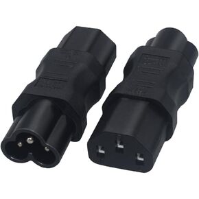 محول طاقة JORINDO IEC320 C6 إلى IEC320 C15 AC، قابس IEC320 C6 3 دبابيس إلى C15 محول تحويل الطاقة بمقبس 3 فتحات، C6 إلى C15 قابس طاقة تمديد، لـ PDU/UPS/العرض/جهاز العرض (C6 إلى C15) in Kuwait