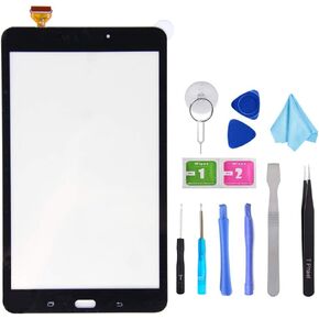 T Phael Black متوافق مع Samsung Galaxy SM-T380، بديل رقمي لشاشة اللمس، لإصدار Tab A 8.0 2017 WiFi، وليس لـ LTE SM-T385 (بدون LCD) مع لاصق وأدوات in Kuwait