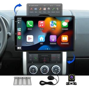 13.6 inch Tesla Style Android Car Stereo with Wireless Carplay,Tesla Radio Universal,1 Din Electric Automatic Rotation Touch Screen Bluetooth for Toyota Ford Honda Nissan Jeep (Android 9.0 4G+64) in Kuwait