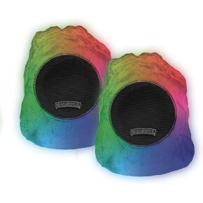 Margaritaville Glow Up Rock Wireless Speaker with Multi Color LED Lights, Waterproof Speaker, with 11 Hours of Playback Time, True Wireless Pairing, 6 Bright LED Light Modes 2 Pack in Kuwait