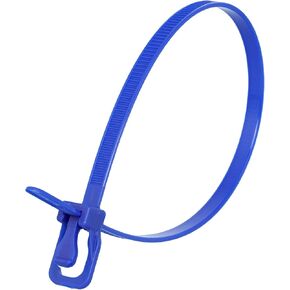 RETYZ EveryTie 6 Inch Fluorescent Orange Releasable, Reusable, One-Handed, Tool-Free, Patented Cable Tie and Zip Tie Solution - 20 Pack