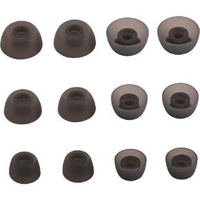 ALXCD Replacement Eartips Earhooks Kit for Galaxy Buds Headphone, S/M/L Size Included Silicone Earbud Tips & Hooks, Fit for Galaxy Buds SM-R170 Headphone 6+6 Black