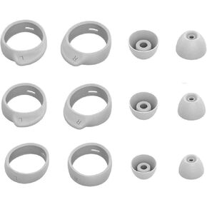 طقم خطافات أذن بديلة من ALXCD لسماعات Galaxy Buds، مقاس S/M/L يتضمن أطراف وخطافات أذن من السيليكون، مناسبة لسماعات Galaxy Buds SM-R170 6+6 باللون الأسود in Kuwait