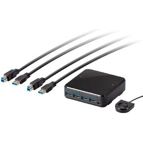 محول مشاركة محيطي Monoprice 2x4 USB 2.0، يسمح لجهازي كمبيوتر بمشاركة 4 أجهزة USB in Kuwait