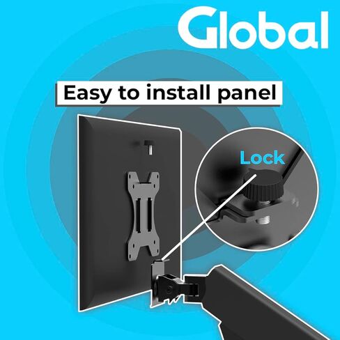 حامل شاشة مزدوج يناسب شاشة 13-30 انش، حامل مكتب لشاشة الكمبيوتر، ذراع شاشة مفصلي، حامل شاشة قابل للتعديل لشاشتين، حامل فيسا 100×100 ملم in Kuwait