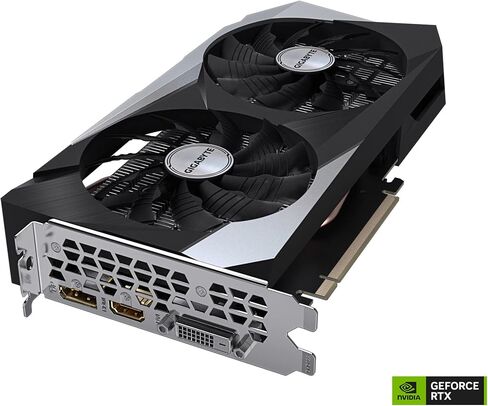 GIGABYTE GeForce RTX 3050 WINDFORCE OC 8G Graphics Card, 2X WINDFORCE Fans, 8GB GDDR6 128-bit GDDR6, GV-N3050WF2OC-8GD Video Card in Saudi Arabia