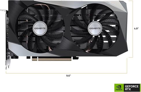 GIGABYTE GeForce RTX 3050 WINDFORCE OC 8G Graphics Card, 2X WINDFORCE Fans, 8GB GDDR6 128-bit GDDR6, GV-N3050WF2OC-8GD Video Card in Saudi Arabia