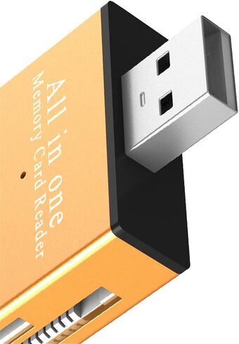 TXY 4 in 1 Card Reader USB2.0 to SD Micro SD TF MS MMC M2 Cardreader for Laptop PC Smart Card Reader SD Card Reader 4 in 1 Card Adapter (Black) in Saudi Arabia