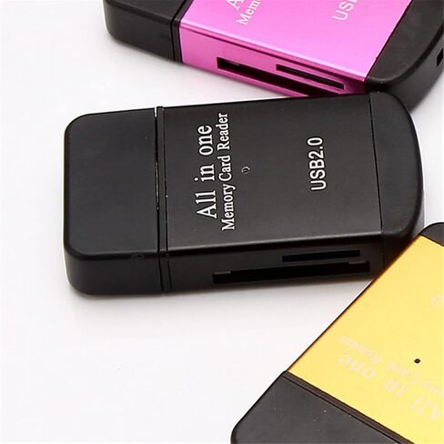 TXY 4 in 1 Card Reader USB2.0 to SD Micro SD TF MS MMC M2 Cardreader for Laptop PC Smart Card Reader SD Card Reader 4 in 1 Card Adapter (Black) in Saudi Arabia