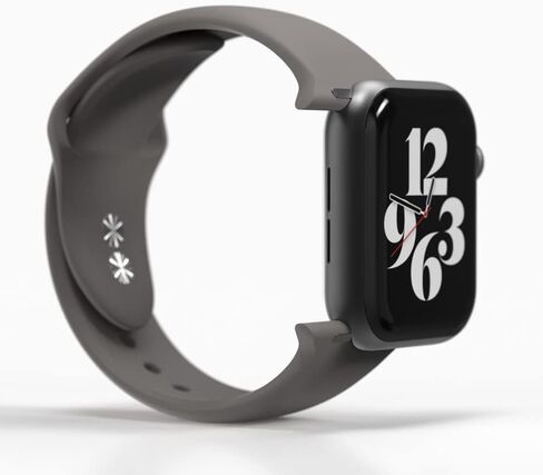 أحزمة سيليكون Sinjimoru لساعة Apple، أشرطة سيليكون قابلة للتعديل لسلسلة Apple Watch Series Ultra/8/SE2/7/6/SE/5/4. سوار معصم من السيليكون لساعة أبل 38/40/41/42/44/45/49 ملم in Kuwait