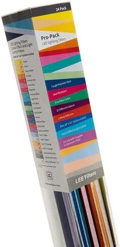 LEE Pro-Pack Lighting Gel Filter Pack 250mm x 300mm – Contains 2 Sheet Per Colour Totalling 12 Sheets in Saudi Arabia