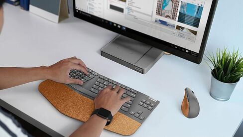 Lenovo Go ماوس رأسي لاسلكي - فأرة كمبيوتر - أزرار قابلة للبرمجة - مريح - لليد اليمنى - 2.4 جيجا هرتز - مستقبل USB - متوافق مع أجهزة الكمبيوتر الشخصية وأجهزة الكمبيوتر المحمولة - رمادي ستورم in Kuwait