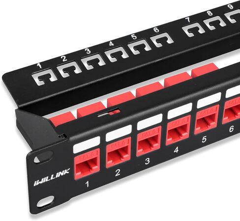 iwillink Cat6 RJ45 Keystone Jack Coupler، أنثى إلى أنثى UTP Keystone وصلة مضمنة، 10 عبوات باللون الأحمر in Kuwait