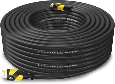 كابل Postta HDMI (50 قدم أزرق) HDMI 2.0V يدعم 4K 2160P، 1080P، ثلاثي الأبعاد، إرجاع الصوت وإيثرنت - حزمة واحدة in Kuwait