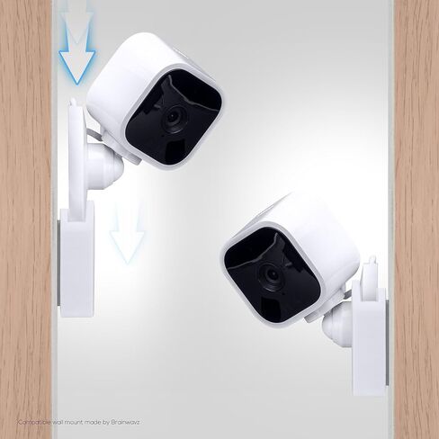 حامل لاصق على الحائط من BRAINWAVZ لكاميرا Blink Mini، عبوتان، حامل بدون متاعب، شريط قوي 3M VHB، بدون براغي، تركيب بدون فوضى، حامل حامل (أبيض) in Kuwait