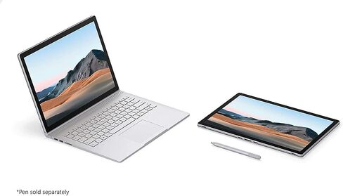 Microsoft Surface Book 3 شاشة لمس 13.5 بوصة 512 جيجا i7 32 جيجا رام مع Windows 10 Pro (Wi-Fi، 1.3 جيجا هرتز رباعي النواة i7 حتى 3.9 جيجا هرتز، أحدث إصدار) SLM-00001 (متجدد) in Saudi Arabia