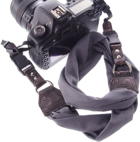 FocusFoto Soft Vintage Fahion Photo Universal Camera حزام الكتف والرقبة وشاح من نوع القماش حزام عريض in Kuwait