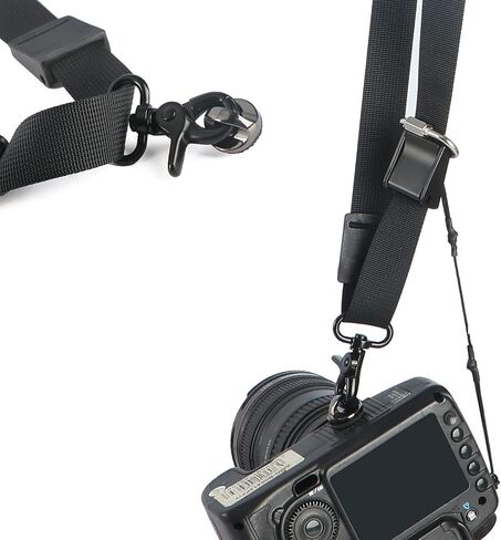 حزام رفع الكاميرا، حزام للرقبة والكتف قابل للتعديل مع مشبك أمان سريع الفتح بطول 81.28 سم in Kuwait