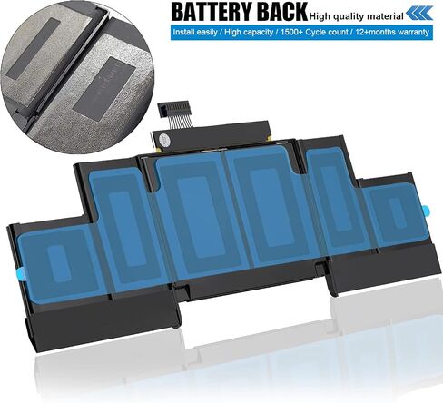 A1398 Macbook Pro Battery A1417 for Macbook pro 15 Inch A1398 (Only Mid 2012, Early 2013) [8680mAh 95Wh], Laptop Replacement Battery Model A1417 MC976LL/A MC975LL/A MD831LL/A ME665LL/A ME664LL/A in Saudi Arabia