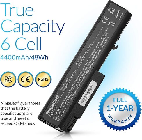 NinjaBatt Battery for HP 8440P 6550B TD06 482962-001 486296-001 8440W 6440B 6930P 6450B 6735B 6445B 6455B 6540B 6545B 6555B 6730B 6530B 6535B TD09 593578-001 High Performance [6 Cells/4400mAh] in Saudi Arabia