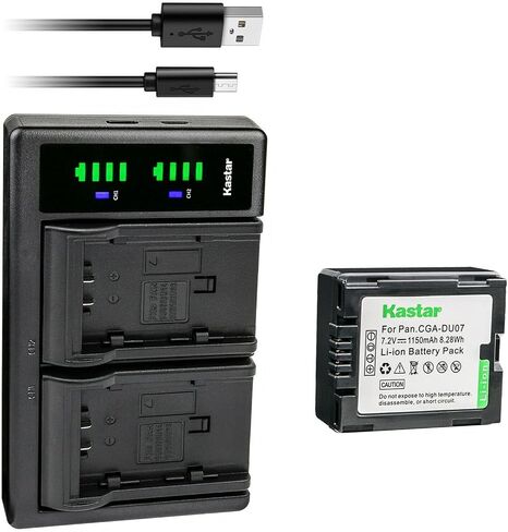 بطارية Kastar قطعة واحدة وشاحن USB LTD2 متوافق مع Hitachi DZ-GX3200، DZ-GX3300، DZ-GX5300، DZ-GX5000A، DZ-GX5020، DZ-HS300، DZ-HS300A، DZ-HS300E، DZ-HS301E، DZ-HS301SW، DZ-HS303، DZ-HS303A in Kuwait