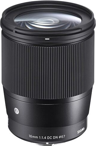 Sigma 16mm f/1.4 DC DN Contemporary Lens for Sony E with Advanced Accessory and Travel Bundle | Extended 3 Years Sigma Warranty | 402965 | Sigma 16mm Sony E Lens in Saudi Arabia