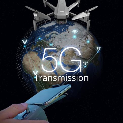 Beantech ING Speedbird I63E Drone with 4K UHD Camera with EIS, GPS, 3-Axis Gimbal, 25 mph and 25 min. Flight Time, Level 4 Wind Resistance, Gray in Kuwait