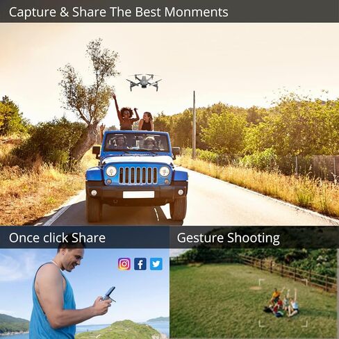 Beantech ING Speedbird I63E Drone with 4K UHD Camera with EIS, GPS, 3-Axis Gimbal, 25 mph and 25 min. Flight Time, Level 4 Wind Resistance, Gray in Kuwait