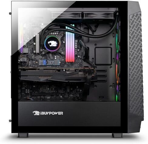 iBuyPower Gaming PC Computer Desktop SlateMeshI7N46T01 (Intel Core i7 12700F, RTX 4060Ti 8GB, 32 GB DDR4 3200 RGB (8 x4), 2TB NVMe SSD, Windows 11 Home) in Kuwait