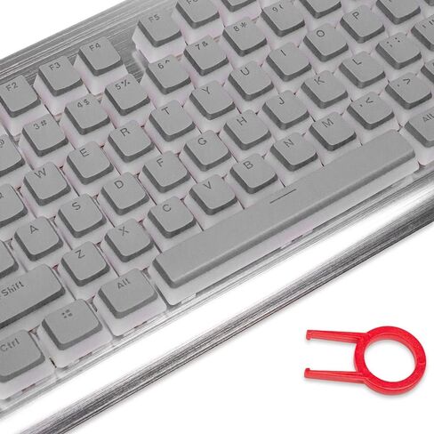 أغطية مفاتيح MarsHopper Pudding - مجموعة أغطية مفاتيح PBT مزدوجة الطلقة مع طبقة شفافة، للوحات المفاتيح الميكانيكية، مجموعة مفاتيح كاملة 104، ملف تعريف OEM، تخطيط قياسي ANSI 104 باللغة الإنجليزية (الولايات المتحدة) - أسود in Kuwait