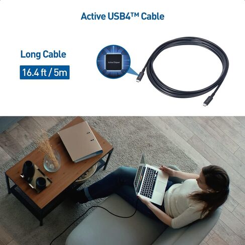 Cable Matters 20Gbps Active USB4 Cable, 16.4ft / 5m in Saudi Arabia