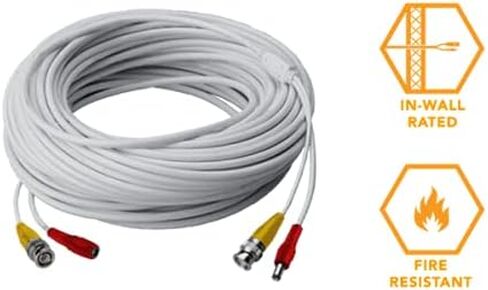 Lorex RG59 Power Accessory Cable, High Performance BNC Video Cable for Security Camera Systems, for Analog HD (CVI/TVI/AHD/MPX) or Analog (CVBS) Surveillance System, 120 feet (36m) in Saudi Arabia