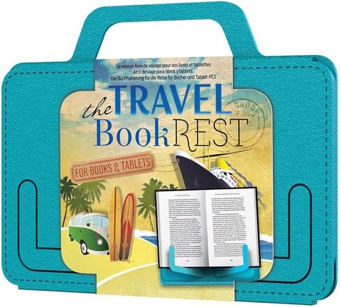 IF The Travel Book Rest (Beachy Blue) - Hands Free Reading Tablet & Book Holder – Portable Tablet Stand - Perfect Recipe Book Holder Stand for Kitchen – Use as a Cookery Book Stand & More in Saudi Arabia