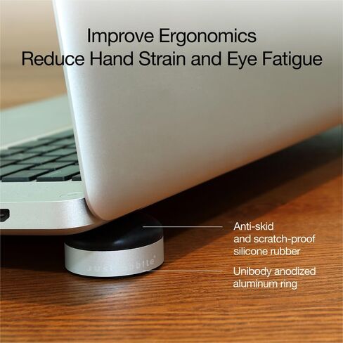 Just Mobile Lazy Couch Laptop Cooling Stand, Ergonomic Cooling Pad Small Invisible Portable Stand Keyboard Riser Aluminum for iPad/MacBook/Notebook in Saudi Arabia