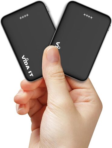Vida IT 5000mAh Mini Power Bank شاحن محمول صغير لحزمة بطارية سترة ساخنة لهاتف iPhone Samsung الخلوي مع مخرج USB مزدوج، حزمة طاقة خفيفة الوزن قابلة لإعادة الشحن 5V 2.1A للسفر in Saudi Arabia