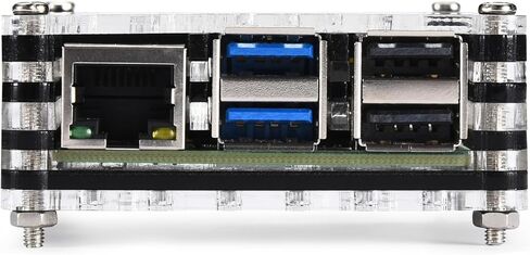 حافظة iUniker لـ Raspberry Pi 5 مع مبرد نشط لـ Raspberry Pi، مناسبة لمروحة Raspberry Pi 5 النشطة، حافظة لـ Raspberry Pi 5 شفافة (مع مبرد نشط رسمي) in Kuwait