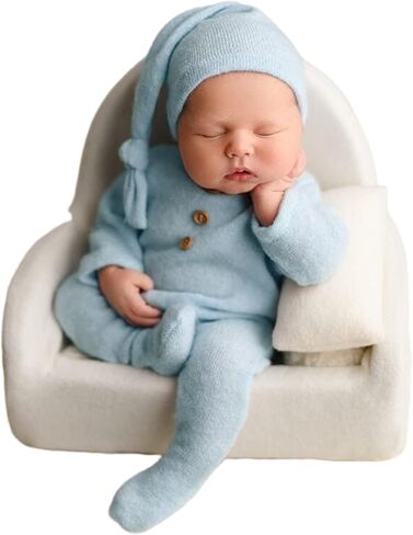 بي اكس يو ايه ان دبليو ملابس اطفال محبوكة لحديثي الولادة، مجموعة زي تنكري للاطفال حديثي الولادة مصنوعة يدويا للاولاد والبنات والرضع، رومبير دعائم الصور، هدية حفل استقبال in Kuwait